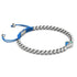 Cerf-volant | Argent & Bleu | Émail | Bracelet Charmballa en Cristal de Macramé